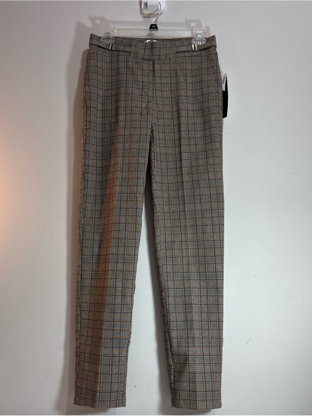 89th & Madison Women’s  Stretch Plaid Dress Pants - Brown Check. 1306